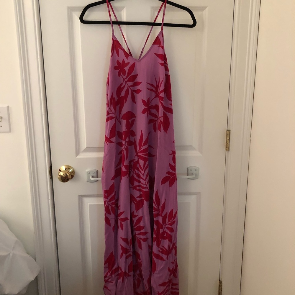 Tropical print maxi dress